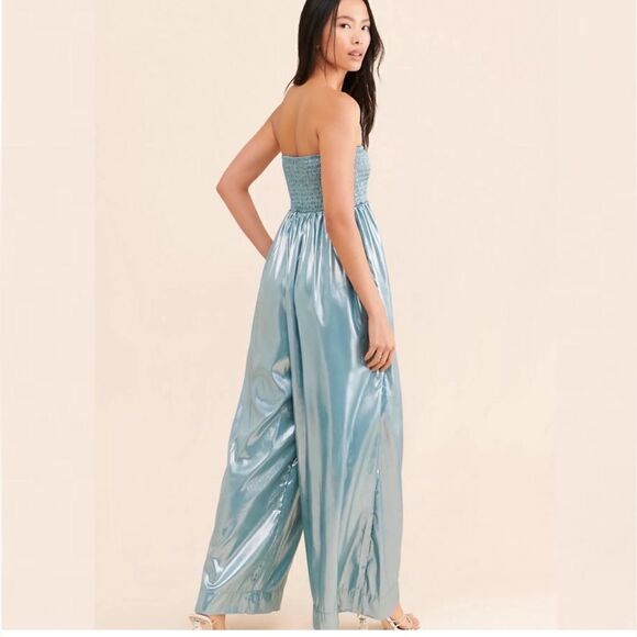 New Free People Julie Metallic Jumpsuit - Picture 3 of 8